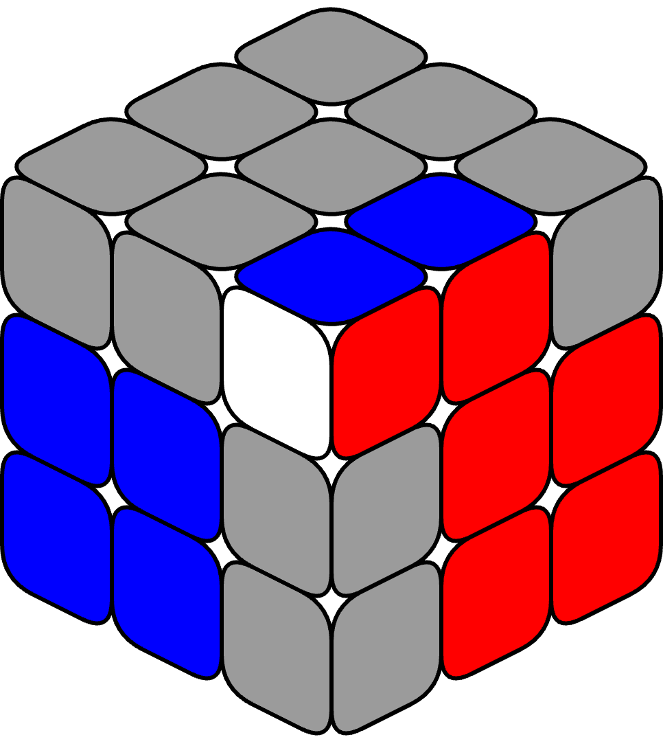 CubeAlgo F2L case 1 diagram for the front-right slot